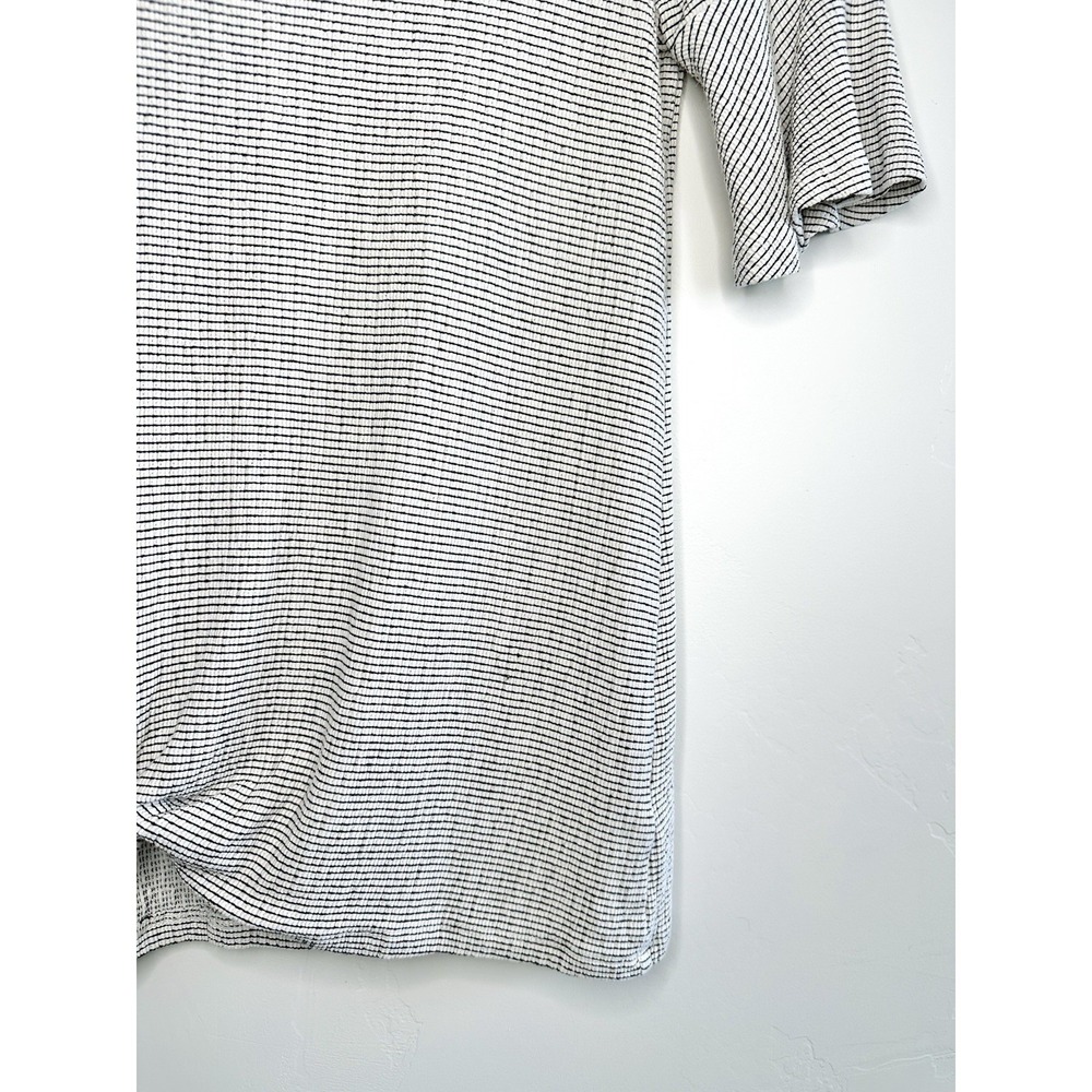LC Lauren Conrad Striped Twist-Front Ruffle Sleeve Top XS Oversized Boho Career - Picture 6 of 16
